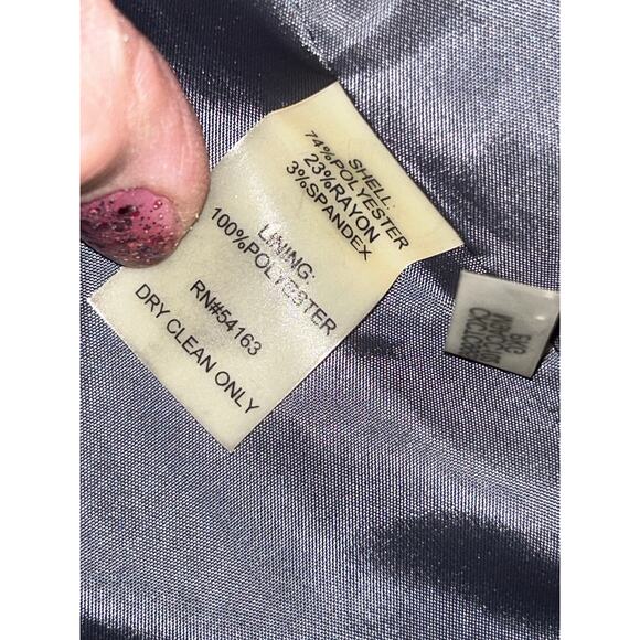 Calvin Klein Professional Preppy Academia Notched Lapel Single Button Blazer - Picture 6 of 7